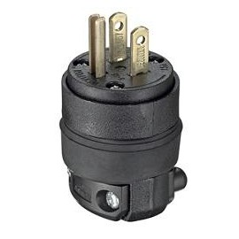 Leviton Clavija De Hule 3X15 125V Negra SKU: LV515PR