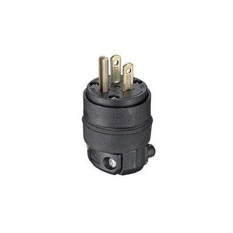 Leviton Clavija De Hule 3X15 125V Negra SKU: LV515PR