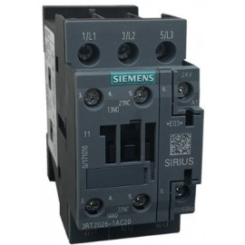 SIEMENS contactor 25a b-24vac s0 c-1na+1nc 3rt2026-1ac20 SKU: 3RT2026-1AC20