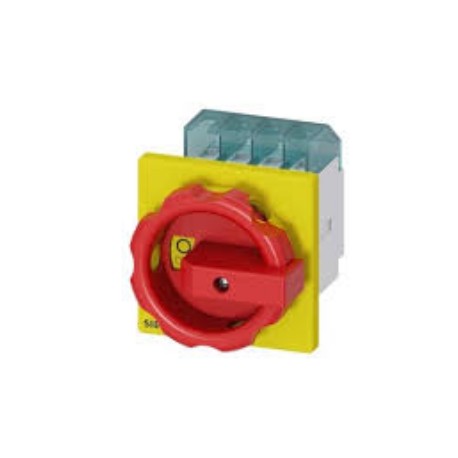 SIEMENS interruptor Rotativo 3P 16A rojo/amarillo FIJ frontal SKU: 3LD2003-0TK53