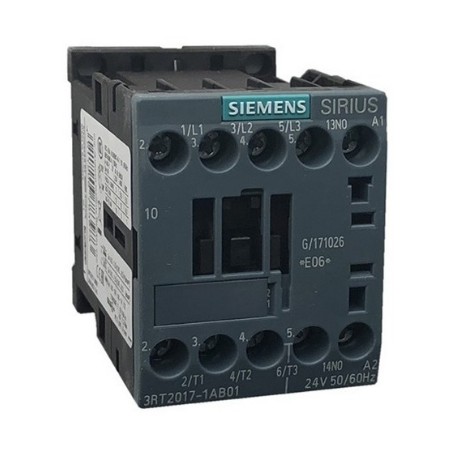 SIEMENS contactor 12a bob-24v ac s00 1na SKU: 3RT2017-1AB01