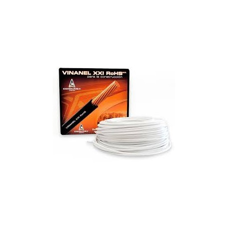 Cable VINANel blanco  4 AWG por metro SKU: CAVIN4B-MTO