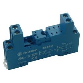 Finder Base 8Pin P/Relevador Fam. 40.52 Y 40.61 Azul SKU: 95.85.3