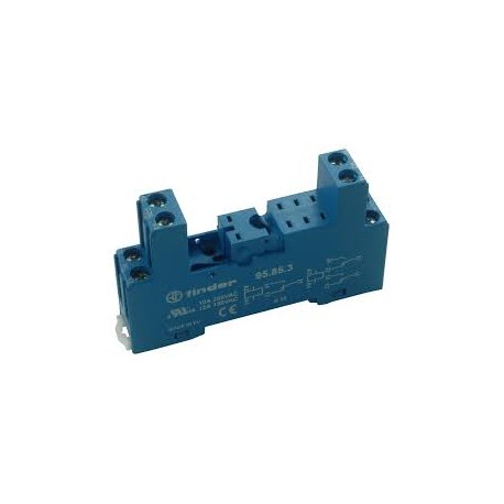 Finder Base 8Pin P/Relevador Fam. 40.52 Y 40.61 Azul SKU: 95.85.3