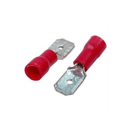 Faston macho aislado PIDG 22-16 AWG rojo SKU: 155124-1