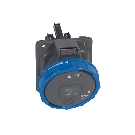 Legrand Toma Empotrar 3P+T 63A 200/250V 6H Azul Ip66/67 Hypra SKU: 59327